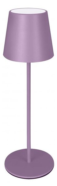 NEW MAJESTIC Lampada da Tavolo LED Ricaricabile Potenza 2 Watt IP54 colore Lilla - 120451 LP Agata