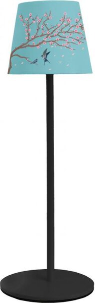 NEW MAJESTIC Lampada da Tavolo LED Senza fili Ricaricabile Design Moderno colore Azzurro - 120454 FL Alea Dulac