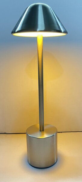 PYRAMIDEA lampada da Tavolo LED Senza fili Ricaricabile Design Moderno colore Argento - LRP12S Lux-Ray