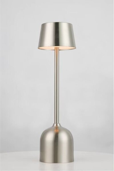 PYRAMIDEA lampada da Tavolo LED Senza fili Ricaricabile Design Moderno colore Argento - LRP10S Lux-Ray