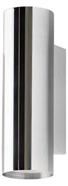 Spot parete moderno linea light birba 9400 gu10 led bi emissione metallo alluminio lucido - Linea Light Group