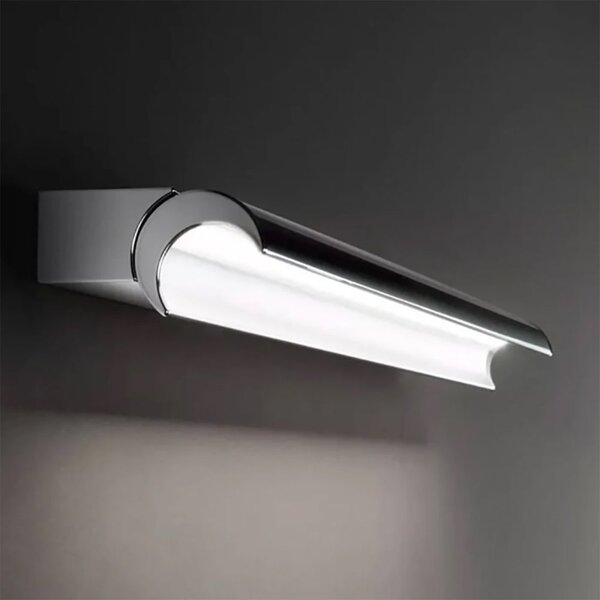 Applique led linea light halfpipe 9802 3000k 673lm ip44 alluminio lucido orientabile - Linea Light Group