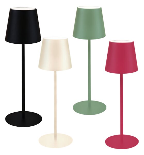 NEW MAJESTIC Lampada da Tavolo LED Ricaricabile Potenza 2 Watt IP54 colore Verde - 120451 VS Agata