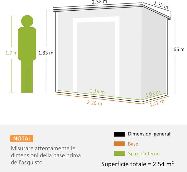 Outsunny Casetta da Giardino in Resina con Pavimento, 2 Porte con Blocco, Finestra, 2.4 x 1.3 m, Grigio | Aosom Italy