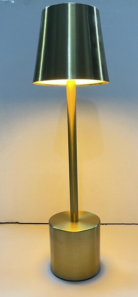 PYRAMIDEA lampada da Tavolo LED Senza fili Ricaricabile Design Moderno colore Oro - LRP11G Lux-Ray