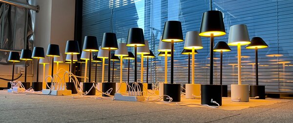 PYRAMIDEA lampada da Tavolo LED Senza fili Ricaricabile Design Moderno colore Oro - LRP11G Lux-Ray
