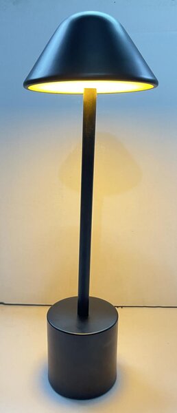 PYRAMIDEA lampada da Tavolo LED Senza fili Ricaricabile Design Moderno colore Nero - LRP12N Lux-Ray