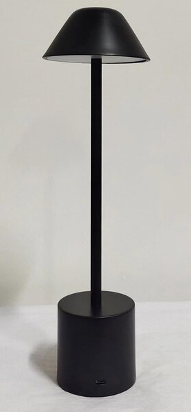 PYRAMIDEA lampada da Tavolo LED Senza fili Ricaricabile Design Moderno colore Nero - LRP12N Lux-Ray