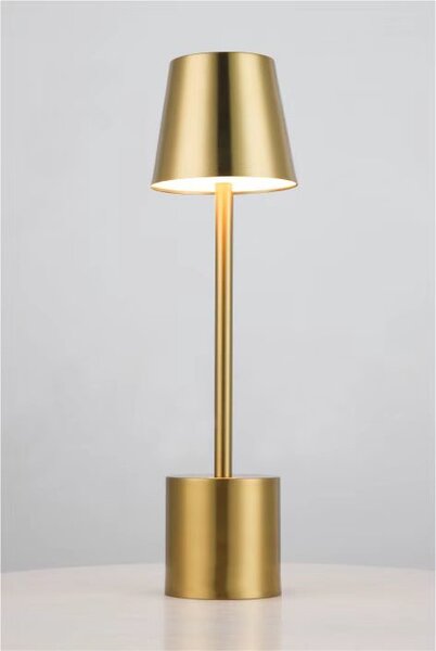 PYRAMIDEA lampada da Tavolo LED Senza fili Ricaricabile Design Moderno colore Oro - LRP11G Lux-Ray
