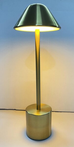 PYRAMIDEA lampada da Tavolo LED Senza fili Ricaricabile Design Moderno colore Oro - LRP12G Lux-Ray