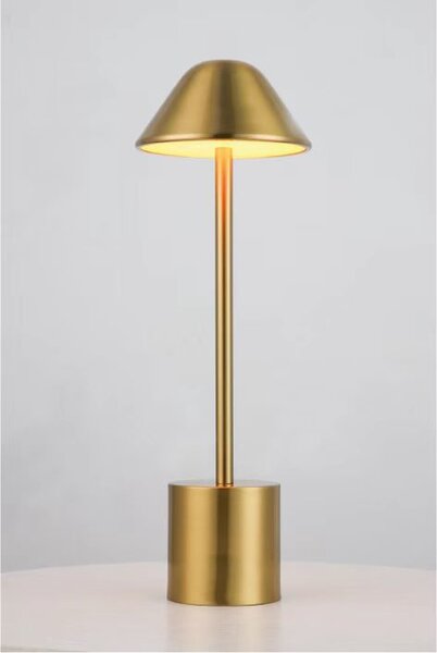 PYRAMIDEA lampada da Tavolo LED Senza fili Ricaricabile Design Moderno colore Oro - LRP12G Lux-Ray