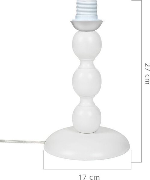 DecHome Lampada da Tavolo Stile Minimal in Legno e Tessuto Base Legno e Paralume Tessuto Attacco E27 Dimensioni 30x22 cm - Laguna