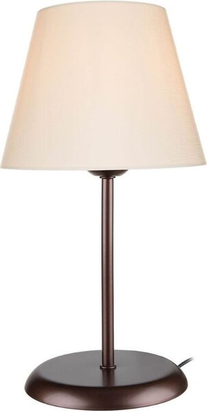DecHome Lampada da Tavolo Stile Moderno in Metallo Base in Metallo con Paralume in Tessuto Attacco E27 Max 60W Dimensioni 25x39 cm colore Caff - 