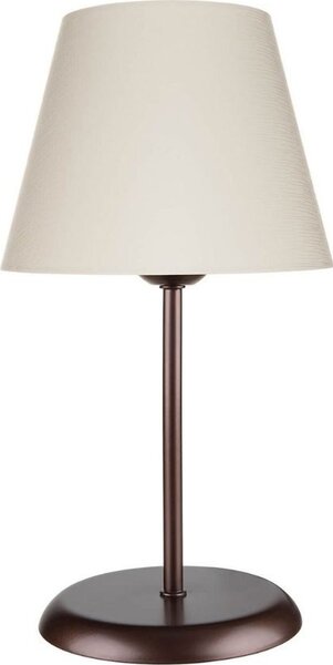 DecHome Lampada da Tavolo Stile Moderno in Metallo Base in Metallo con Paralume in Tessuto Attacco E27 Max 60W Dimensioni 25x39 cm colore Caff - 