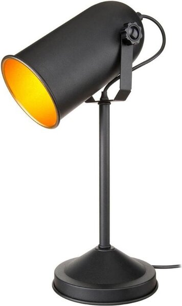 DecHome Lampada da Tavolo Stile Moderno in Metallo Verniciato Base in Metallo con Paralume Orientabile Attacco E27 60W Dimensioni 16x42 cm colore 
