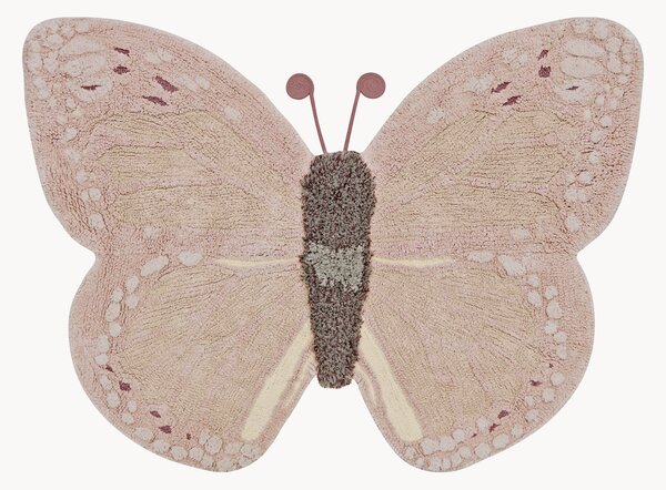 Tappeto per bambini fatto a mano Baby Butterfly, lavabile
