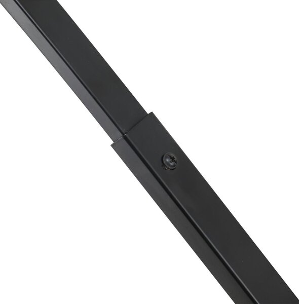 DecHome Lampada da Terra ad Arco Moderna Paralume in Tessuto Piantana Metallo colore Nero