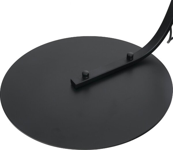 DecHome Lampada da Terra ad Arco Moderna Paralume in Tessuto Piantana Metallo colore Nero