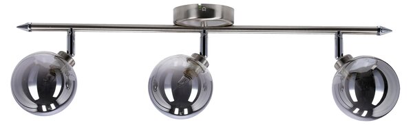 Lampada da soffitto Rodia con sfere color grafite, grigio fumé, 3xG9x40W, metallo, dimensioni: 18x66x10 cm, IP20, Candellux