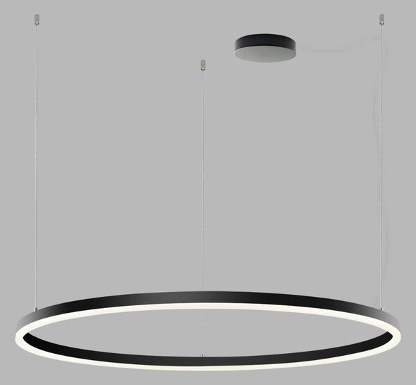 Lampadario LED dimmerabile CIRCLE P-Z CRI90, Variante: Ø 1000 x 33 x 2500 mm, 80 W, nero, DALI, 2CCT