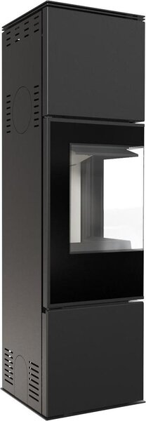 Stufa in acciaio KRATKI REN/M sinistra Ø 150 7 kW con molla della porta
