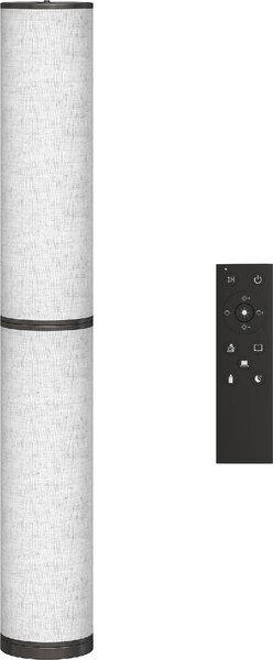 DecHome Lampada da Terra con Telecomando e Regolazione Temperatura 3000-6000K, Paralume in Tessuto 20x135 cm colore Beige