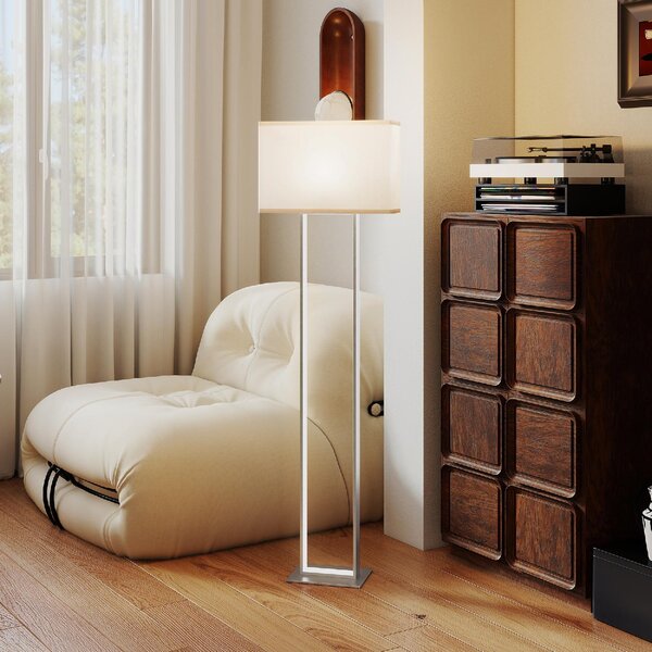 DecHome Lampada da Terra da 150 cm con 3 Modalit Luminosit Regolabile e Interruttore a Pedale colore Bianco