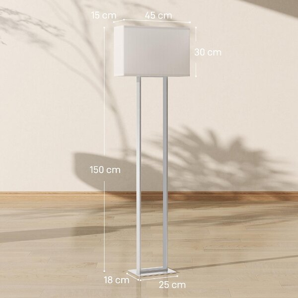 DecHome Lampada da Terra da 150 cm con 3 Modalit Luminosit Regolabile e Interruttore a Pedale colore Bianco