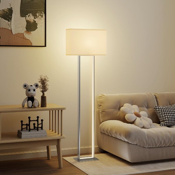 DecHome Lampada da Terra da 150 cm con 3 Modalit Luminosit Regolabile e Interruttore a Pedale colore Bianco