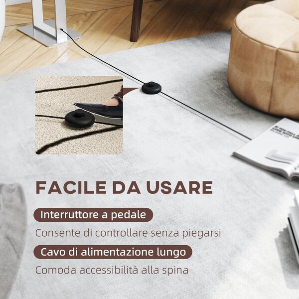 DecHome Lampada da Terra da 150 cm con 3 Modalit Luminosit Regolabile e Interruttore a Pedale colore Bianco