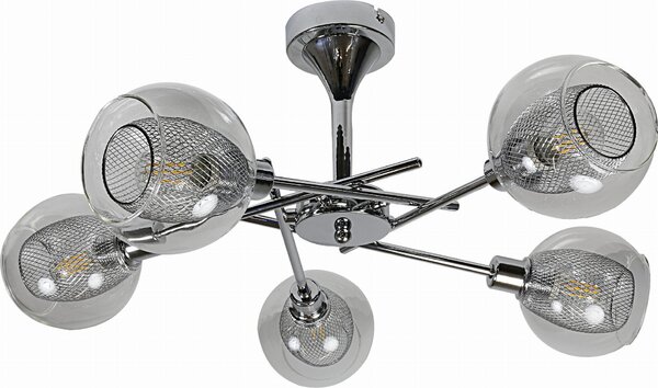 Lampadario OZZO 5X40W E14 CHROM COLOURLESS 35-72252 Candellux