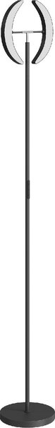 DecHome Lampada da Terra Dimmerabile 2700K-6000K con Telecomando e Doppia Testa Girevole a 350 colore Nero
