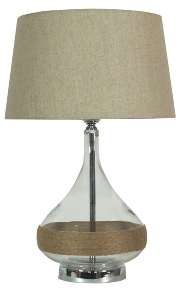 Lampada da tavolo ECO cromata grigia 1xE27x60W in tessuto, dimensioni: 62x40x40 cm, IP20, Candellux