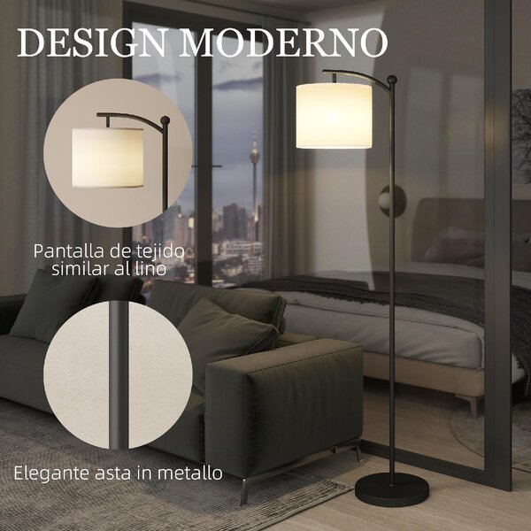 DecHome Lampada da Terra LED Dimmerabile con Telecomando 11 Temperature e 11 Luminosit Timer 60 Minuti colore Nero