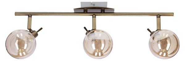 Faretto da soffitto LENTINI - 3xG9, 40W, patina / ambra