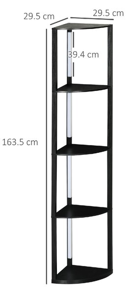DecHome Lampada da Terra LED Moderna con 4 Ripiani colore Nero