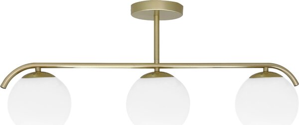 Lampada da soffitto AMADEO in ottone e bianco, 3xE14x40W, vetro, dimensioni: 29x70x14,5 cm, IP20, Candellux