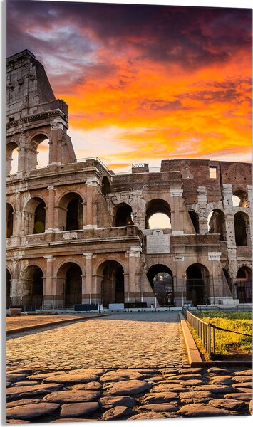 Piastra copri fornello 30x52 Piastra copri piano cottura in Vetroceramica alzatina in vetro tagliere decorativo, paesaggio Colosseo