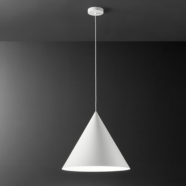 Lampadario conico perenz iconic 8408 b e27 led 50cm bianco opaco - Perenz