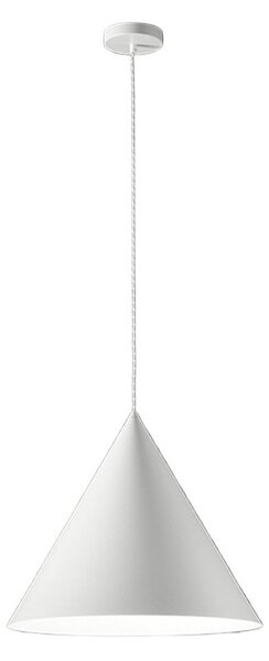 Lampadario conico perenz iconic 8408 b e27 led 50cm bianco opaco - Perenz