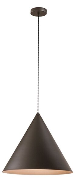 Lampadario conico perenz iconic 8408 gr e27 led 50cm grigio marrone metallizzato - Perenz