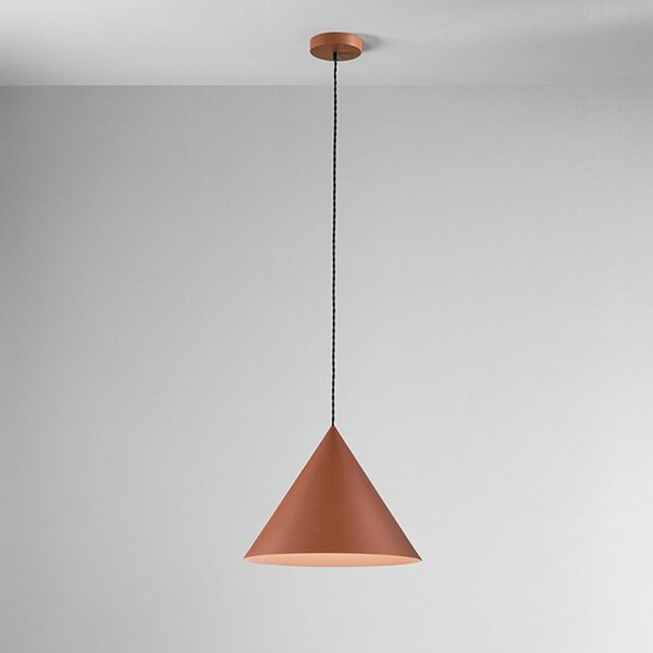 Lampadario conico perenz iconic 8406 e e27 led 40cm terracotta - Perenz
