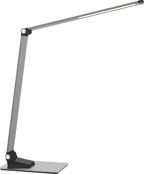 Lampada da tavolo Platinet LED 10W, touch control, connessione USB, ALU