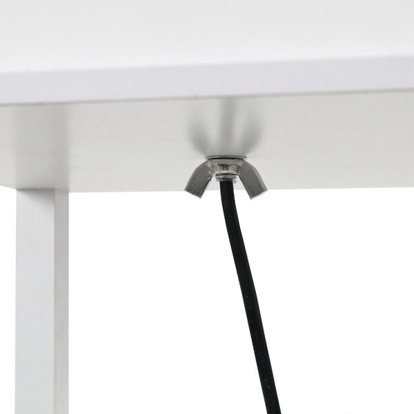DecHome Lampada da Terra Moderna con 3 Ripiani colore Bianco