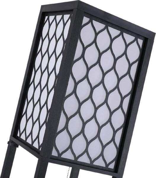 DecHome Lampada da Terra Moderna con 3 Ripiani colore Nero - 8336DD