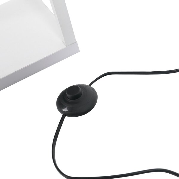 DecHome Lampada da Terra Moderna con 3 Ripiani colore Bianco