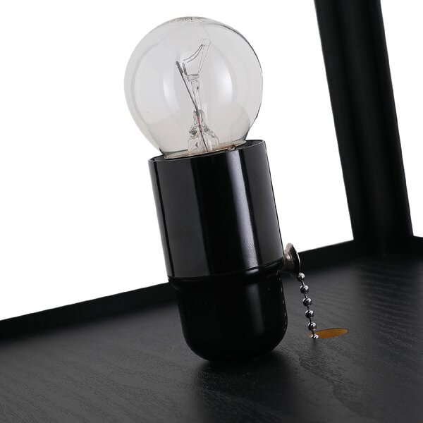 DecHome Lampada da Terra Moderna con 3 Ripiani colore Nero - 8336DD