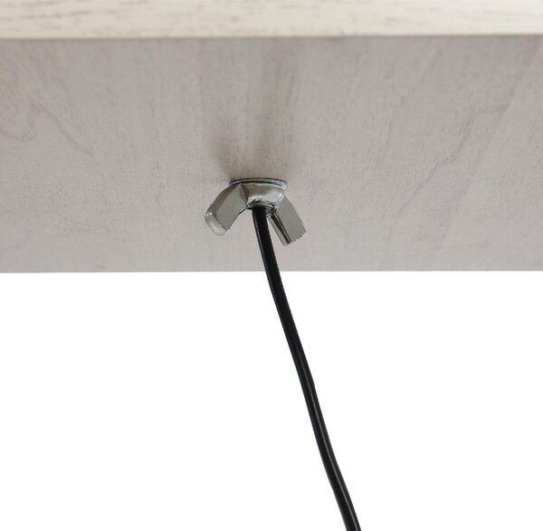 DecHome Lampada da Terra Moderna con 3 Ripiani colore Rovere