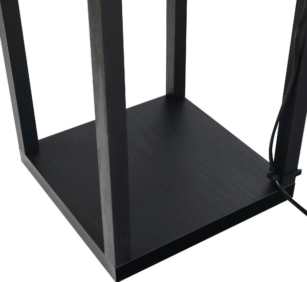 DecHome Lampada da Terra Moderna con 3 Ripiani e 2 ingressi USB Paralume colore Bianco colore Nero