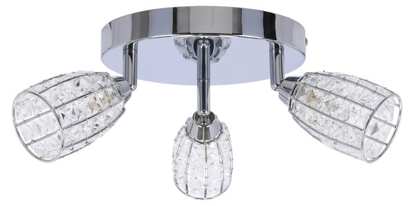Moderno faretto da soffitto SHIBA - 3xG9, 15W, cromato / trasparente